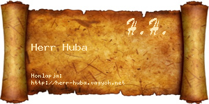 Herr Huba névjegykártya